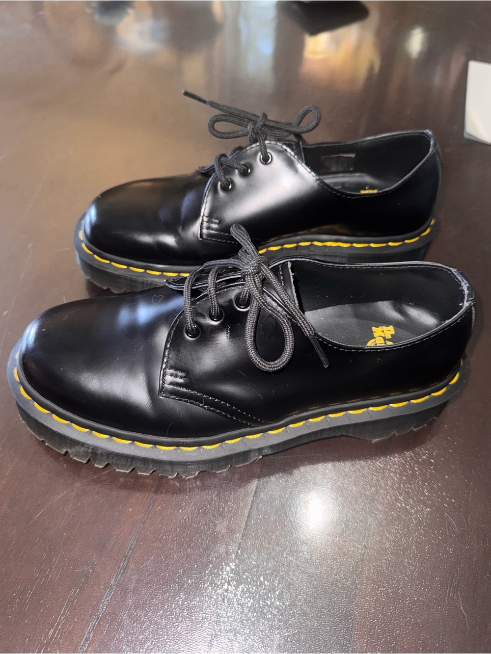 Dr Martens 1461 Bex Platform Shoes Womens 8 EU 39 Oxford Laced Black